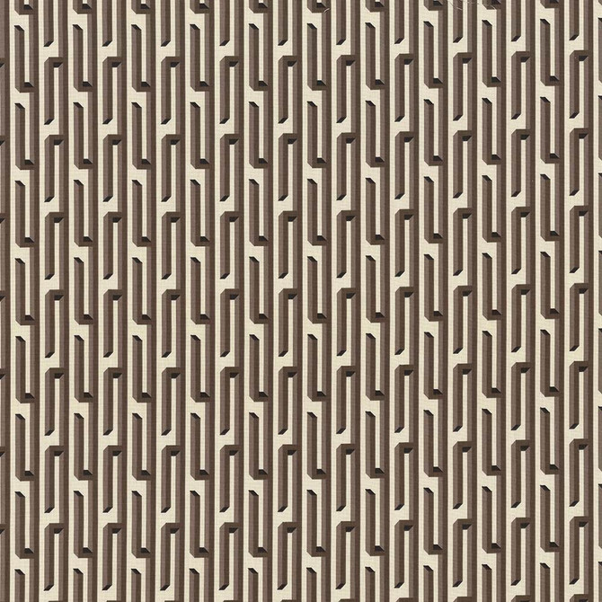 Nobu Fret Chocolate by Kasmir Fabric 5084 100% Cotton
 USA </p><p>Repeat: Horizontal: 3 2/8 inches and Vertical: 4 4/8 inches 54 - Fabric Carolina -