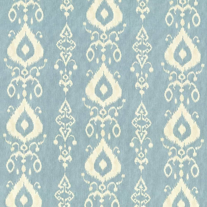 Raga Ikat Icecap by Kasmir Fabric 5065 TURKMENISTAN 15,000 Wyzenbeek Double Rubs H: 27 inches, V:13 4/8 inches 54 - 55 - Fabric Carolina - Kasmir