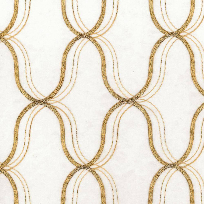 Wavefront Gold by Kasmir Fabric 5077 TURKEY Not Tested H: 4 3/8 inches, V:6 3/8 inches 58 - 59 - Fabric Carolina - Kasmir
