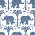 Elephant Navy T16200 by Thibaut Wallpaper