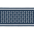 Cassis Laser Cut Tape/Navy Sc 0003T3323 by Scalamandre
 Trim CHINOIS CHIC 100% POLYESTER CHINA LIGHT DUTY Horizontal: .75" and Vertical: 3.625" - Fabric Carolina -