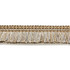 Shimmer Brush Fringe/Flax FC1495-003 by Scalamandre Trim Trim MODERN LUXURY 52% ACETATE 42% ACRYLIC 6% LUREX FRANCE LIGHT DUTY Horizontal: and Vertical: 2" - Fabric Carolina -