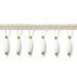 Vionnet Beaded Fringe/Alabaster FX1501-001 by Scalamandre Trim Trim MERCHANTE 91% GLASS 5% METALLIC 4% VISCOSE INDIA LIGHT DUTY Horizontal: and Vertical: 1.125" 3.125" - Fabric Carolina -