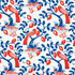 Olive Tree Blue & Red 177471 by Schumacher Fabric Print Happy 25.12" - Fabric Carolina -