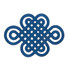 Good Luck Knot Appliqu Sapphire 73052 by Schumacher Trim Orient Express 9.0" - Fabric Carolina -