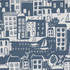 Waterside Navy by Clarke And Clarke Fabric CLARKE & CLARKE LAND & SEA COTTON - 100% Turkey MEDIUM Horizontal: 26.97 and Vertical: 12.4 54 - Fabric Carolina -