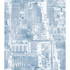 Urban Planning Blueish by Kravet Couture Wallcovering PAPERSCAPE ARTIST SERIES PAPER - 100% United States Horizontal: 54 and Vertical: 61 54 - Fabric Carolina -