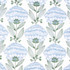 Allium Bloom Periwinkle by Carole Fabric Red Sea 76% Polyester, 24% Cotton India  12 3/4" V, 12 3/4" H HD 51"  - Fabric Carolina -