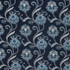 Warm Welcome Navy by Carole Fabric Emerald Ocean 50% Polyester, 50% Cotton India  15 3/8" V, 26" H 51"  - Fabric Carolina -