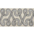 Freeform Embroidered Tape Graphite 76732 by Schumacher Trim Freehand 3.88" - Fabric Carolina -
