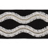 Ogee Embroidered Tape Black 74334 by Schumacher Trim Bohemia 4.0" - Fabric Carolina -