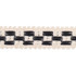 Crawford Check Tape Narrow Basalt 81623 by Schumacher Trim Williamsburg - Fabric Carolina -