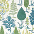 Pandora Peacock 5009963 by Schumacher Wallpaper Palampore 13.5" - Fabric Carolina -