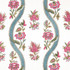 Ribbon Floral Raspberry and Teal F936426 by Thibaut Fabric Thibaut Fabric Ribbon Floral Raspberry and Teal F936426Fabric Indienne Fabric Book 100% Cotton UNITED STATES </p><p>Repeat: V: 24 53.5 - Fabric Carolina -