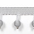 Le Lin Metallic Beaded Fringe Silver by Europatex Fabric Le Lin 53% Fibranne, 28% Rayon, 19% Cotton 1.46 inches - Fabric Carolina -