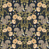 Kurre Dark Blue Woodland Damask Wallpaper by A-Street Prints Annelie Covers about 57.5 square feet 20.9-in by 33-ft long roll Unpasted 10.4 - Fabric Carolina -