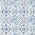 Sonoma Blue Spanish Tile Wallpaper by Chesapeake Homestead Covers about 56.4 square feet 20.5-in by 33-ft long roll Prepasted 20.5 - Fabric Carolina -