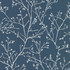 Koura Sapphire Budding Branches Wallpaper by A-Street Prints Lustre Covers about 57.5 square feet 20.9-in by 33-ft long roll Unpasted 12.5 - Fabric Carolina -