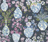 Harper Charcoal Floral Vase Wallpaper by A-Street Prints Middleton Covers about 60.8 square feet 27-in by 27-ft long roll Unpasted 25.25 - Fabric Carolina -