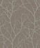 Trees Silhouette Mocha & Silver Wallpaper by Antonina Vella Antonina Vella Modern Metals Second Edition Covers about 57.2 square feet 20.8-in by 33-ft long roll Unpasted 25.2 - Fabric Carolina -