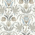 Seaside Jacobean Taupe & Blue Wallpaper by York Wallcoverings Beige & Neutrals Covers about 56.4 square feet 20.5-in by 33-ft long roll Prepasted 20.5 - Fabric Carolina -