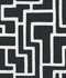 Graphic Polyomino Black & White Wallpaper by Inspired by Color Black & White Resource Library Covers about 56.4 square feet 20.5-in by 33-ft long roll Prepasted 24 - Fabric Carolina -