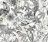 Rainforest White & Charcoal Wallpaper by York Wallcoverings Blooms Covers about 60.8 square feet 27-in by 27-ft long roll Unpasted 24 - Fabric Carolina -