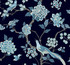 Fanciful Navy Wallpaper by Inspired by Color Blues II Covers about 60.8 square feet 27-in by 27-ft long roll Prepasted 25.25 - Fabric Carolina -