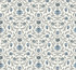 Vintage Blooms Blue Wallpaper by Inspired by Color Blues II Covers about 60.8 square feet 27-in by 27-ft long roll Prepasted 25.25 - Fabric Carolina -