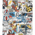 Marvel Comics Pow! Black & Blue Wallpaper by York Wallcoverings Disney Kids Vol. 4 Covers about 56.4 square feet 20.5-in by 33-ft long roll Unpasted 24 - Fabric Carolina -