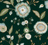 Dahlia Blooms Green & Blue Metallic Wallpaper by York Wallcoverings Greenhouse Covers about 60.8 square feet 27-in by 27-ft long roll Prepasted 25.25 - Fabric Carolina -