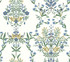 Luxembourg White & Blue Wallpaper by Rifle Paper Co. Rifle Paper Co. Second Edition Covers about 60.8 square feet 27-in by 27-ft long roll Unpasted 24 - Fabric Carolina -