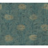 French Marigold Teal & Gold Wallpaper by Ronald Redding Tea Garden Covers about 60.8 square feet 27-in by 27-ft long roll Unpasted 24 - Fabric Carolina -