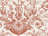 Avian Fountain Toile Brick Wallpaper by York Wallcoverings Toile Resource Library Covers about 60.8 square feet 27-in by 27-ft long roll Unpasted 20.5 - Fabric Carolina -