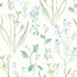 Alpine Botanical Blue Peel & Stick Wallpaper by York Wallcoverings Watercolor Botanicals Covers about 34.2 square feet 20.5-in by 20-ft long roll Peel & Stick 20.5 - Fabric Carolina -