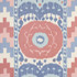 Samarkand Ikat Ii Chambray & Coral 176065 by Schumacher Fabric Ikats 28.0" - Fabric Carolina -