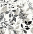 Gossamer Black Botanical Wallpaper by A-Street Prints Eclipse Covers about 56.4 square feet 20.5-in by 33-ft long roll Unpasted 20.9 - Fabric Carolina -
