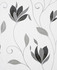 Synergy Black Floral Wallpaper by Fine Decor Medley Covers about 56.4 square feet 20.5-in by 33-ft long roll Unpasted 25.2 - Fabric Carolina -