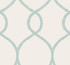 Laurel Leaf Ogee Teal Wallpaper by Ronald Redding 24 Karat Covers about 60.8 square feet 27-in by 27-ft long roll Unpasted 25.25 - Fabric Carolina -
