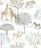 On the Savanna Neutral Peel & Stick Wallpaper by York Wallcoverings York Premium Peel + Stick Covers about 34.2 square feet 20.5-in by 20-ft long roll Peel & Stick 24 - Fabric Carolina -
