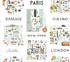 City Maps Mint Peel & Stick Wallpaper by Rifle Paper Co. Rifle Paper Co. Premium Peel & Stick Covers about 45 square feet 27-in by 20-ft long roll Peel & Stick 24 - Fabric Carolina -