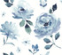 Watercolor Blooms Blue Peel & Stick Wallpaper by York Wallcoverings York Premium Peel + Stick Covers about 45 square feet 27-in by 20-ft long roll Peel & Stick 24 - Fabric Carolina -