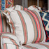 HERINA Stripe Cushion (LC40119) by Mind The Gap | LC40119 | SUNDANCE VILLA | 20 x 20 in | Brown, Green, White | Fabric Carolina | https://www.fabriccarolina.com/