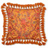 WOODSTOCK Cushion (LC40145) by Mind The Gap | LC40145 | WOODSTOCK '69 LIFESTYLE COLLECTION | 20 x 20 in | Brown, Orange, Red | Fabric Carolina | https://www.fabriccarolina.com/