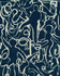 ON THE STAGE Midnight Blue Wallpaper (WP30094) by Mind The Gap | WP30094 | WOODSTOCK '69 LIFESTYLE COLLECTION | 1 roll x 20.5 x 393.7 in | 0.52m / 20.5in | 10m / 393.7in | 5.20mp | 70cm / 27.5in | Indigo, Taupe | Satin Matte | Paste the wall | 1-roll in a box | Fabric Carolina | https://www.fabriccarolina.com/