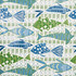 Thibaut Wallpaper Batik Fish Blue and Green T15870  Wallpaper Non Woven Wallpaper  U.S.A </p><p>Repeat: H: , V: 25.25  (64.14 cm) 27 in  (68.58 cm) - My Fabric Connection -