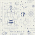 Rocket Ship White and Navy by Seabrook Wallpaper Day Dreamers United States 56.12 20.87" 20.5" - Fabric Carolina -