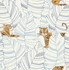 Hiding Tigers Sky Blue and Orange by Seabrook Wallpaper Day Dreamers United States 56.12 20.87" 20.5" - Fabric Carolina -