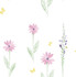 Daisy Field Pink and Green by Seabrook Wallpaper Day Dreamers United States 56.12 20.87" 20.5" - Fabric Carolina -