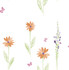 Daisy Field Orange and Lime by Seabrook Wallpaper Day Dreamers United States 56.12 20.87" 20.5" - Fabric Carolina -